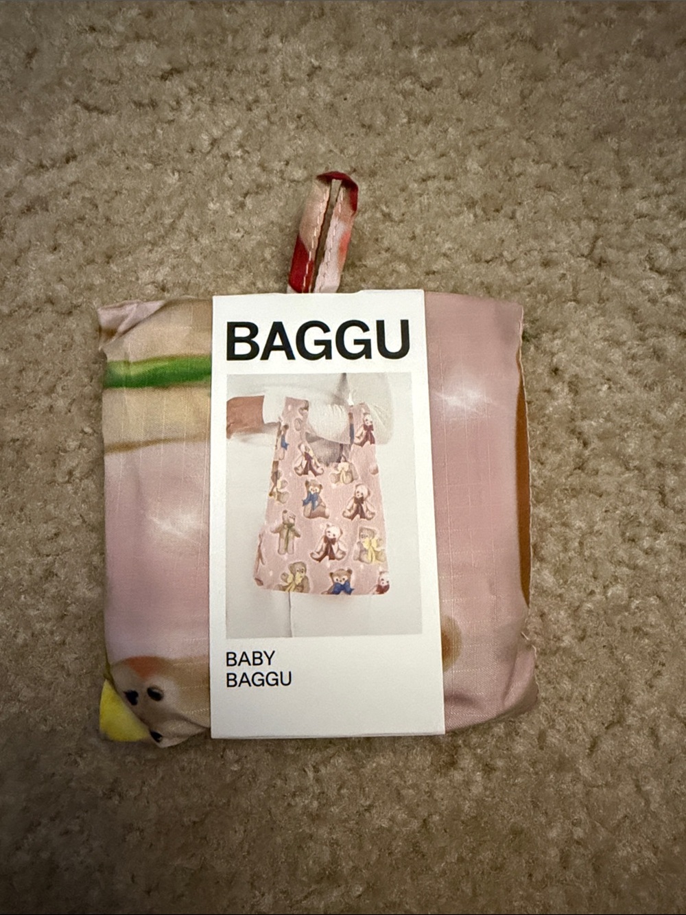 NWT baby baggu teddy bear reusable bag